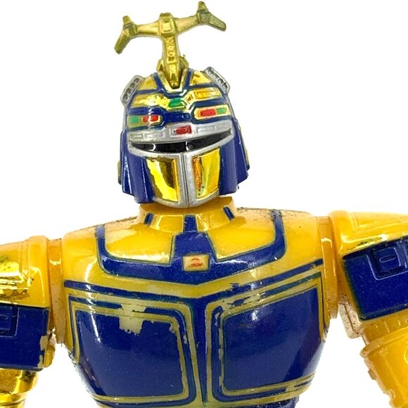 Vintage Bandai MMPR Action Figure Power Rangers 1997 Beeltborgs Gold Chromium - Picture 2 of 5